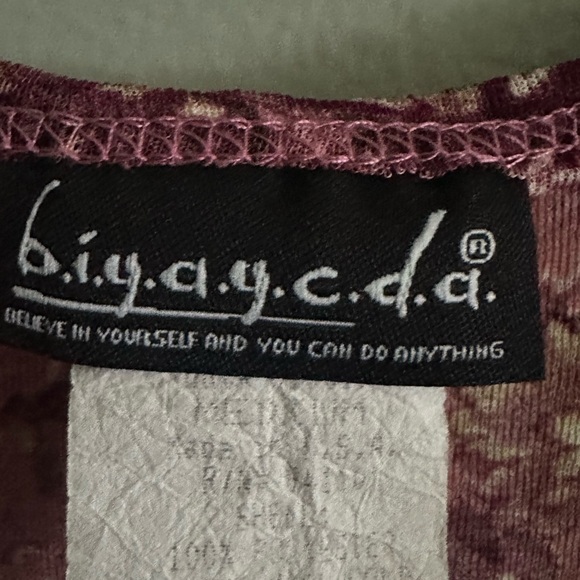 Vintage Y2K Bigaycda Maroon Sheer floral Top with split bell sleeve size medium - Picture 8 of 8